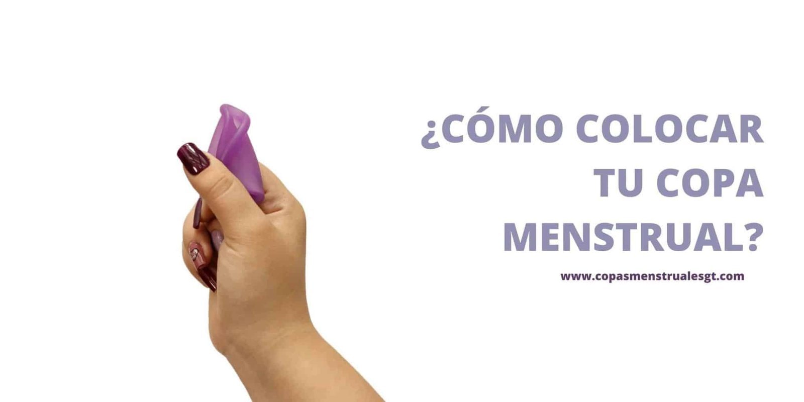 ¿Cómo colocar la copa menstrual?